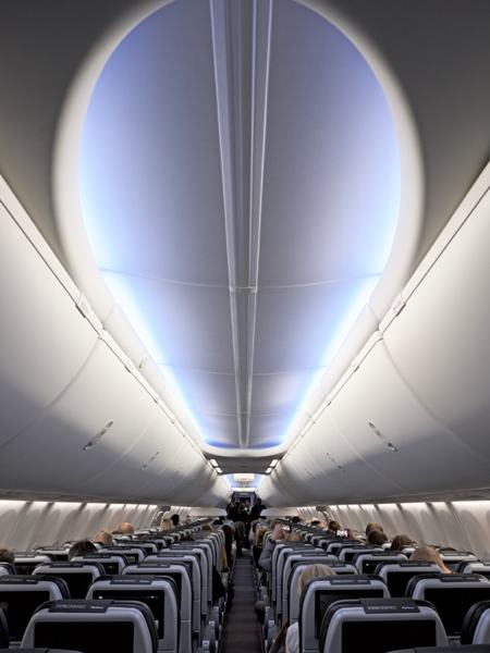 Interior of the Boeing 737 Max 8