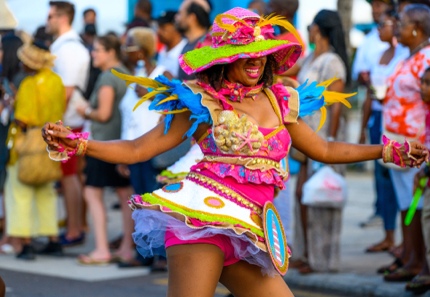 A dancer at Junkanoo