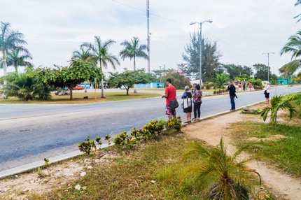 Hitchhikers in Cuba