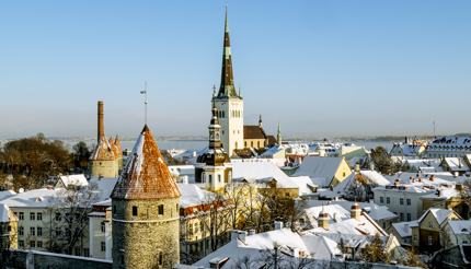 St Olaf's Church in winter