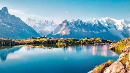 Beautiful outdoor scene in Vallon de Bérard Nature Reserve, Graian Alps, France