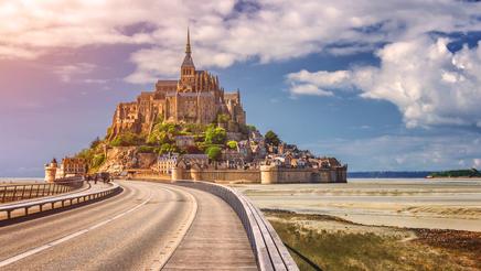 A panoramic view of Le Mont St-Michel