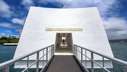 Entrance to the USS Arizona memorial