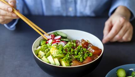 Traditional Hawaiian tuna poke