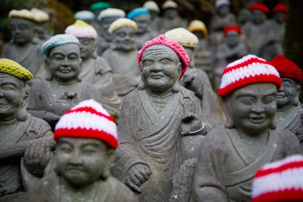 Adorable statues in Daishō-in, Miyajima