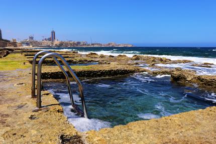 Rock-cut pools in Sliema, Malta