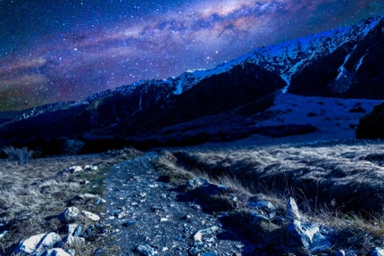 A night view in Mount Cook National Park