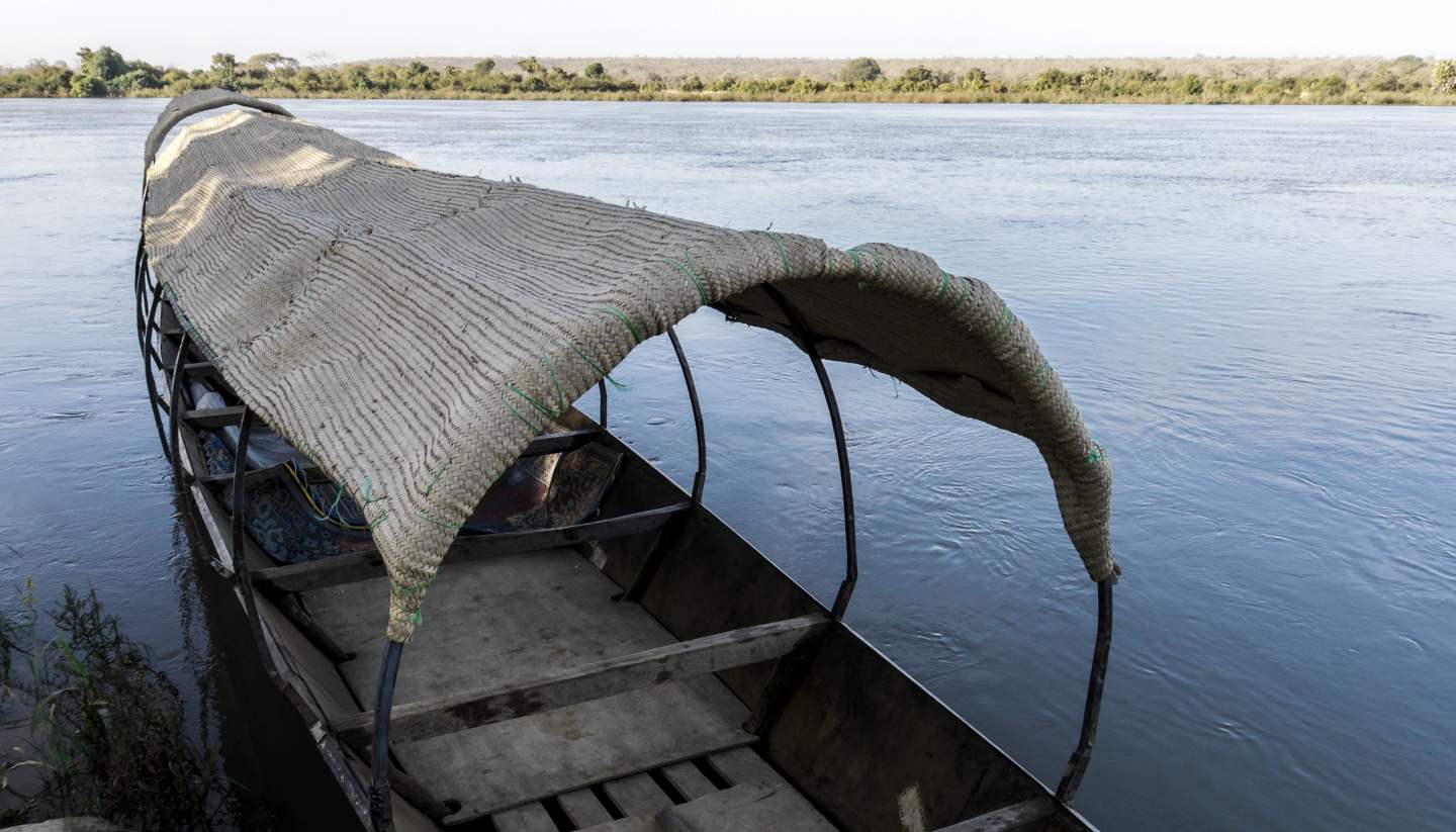 Niger - Pirogue on the Niger river, Niger, Africa