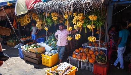 Fruit market stall in Kandy