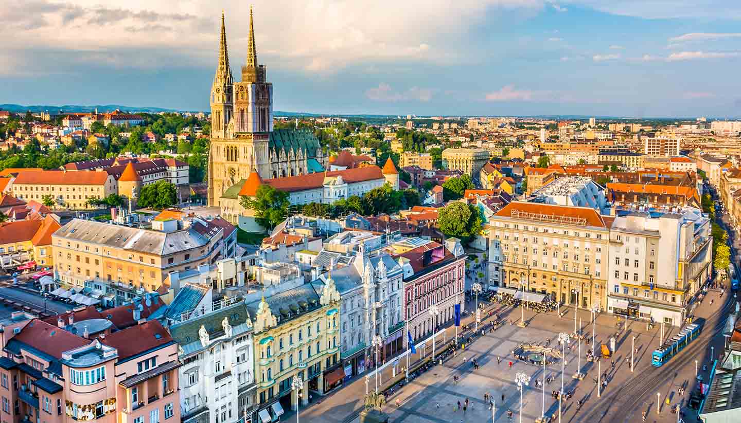 Croatia - Zagreb Aerial View, Croatia