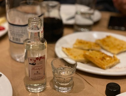 Tsipouro and pies